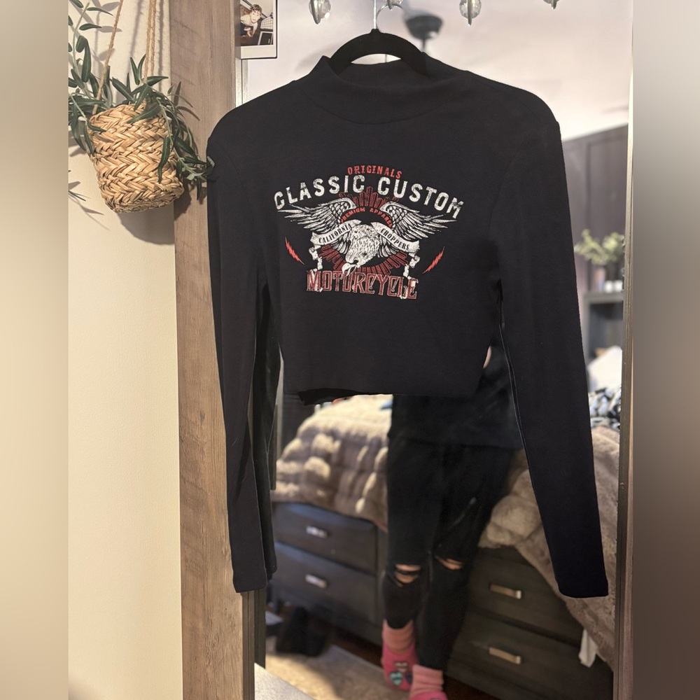 Classic Custom Motorcycle Crop Top